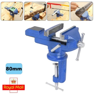 80mm Mechanic Clamp-on Table Vise Bench Vice Universal Press Vice Desktop 360°