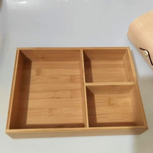 Wooden Kitchen Partition Storage Box TrayUncovered Partition Storage Tray Holder - Picture 1 of 6