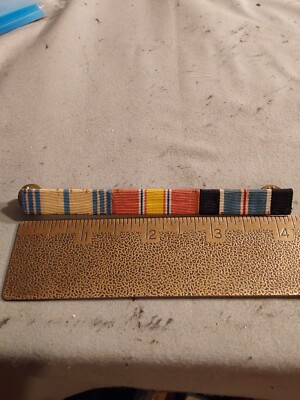 US Army 3 Place Ribbon Bar Humane Action National Security Reserve ...