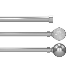 CURTAIN POLES EXTENDABLE METAL EASY FIT INC FITTINGS BALL FINIAL