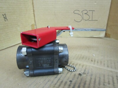 Flowserve 1'' Socket Weld 3 Piece Ball Valve 1 K594416RTSW V60 V77 R21 RTFE 1480 