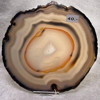 Achat Scheibe 14,3 cm x 15,1 cm Agate Slice Achatscheibe Agate
