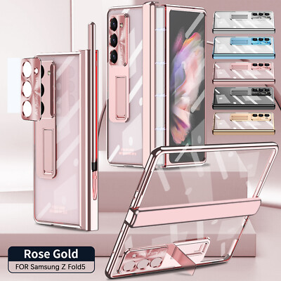 For Samsung Galaxy Z Fold5/4/3 Magnetic Hinge/Screen Protect Stand Case with Pen