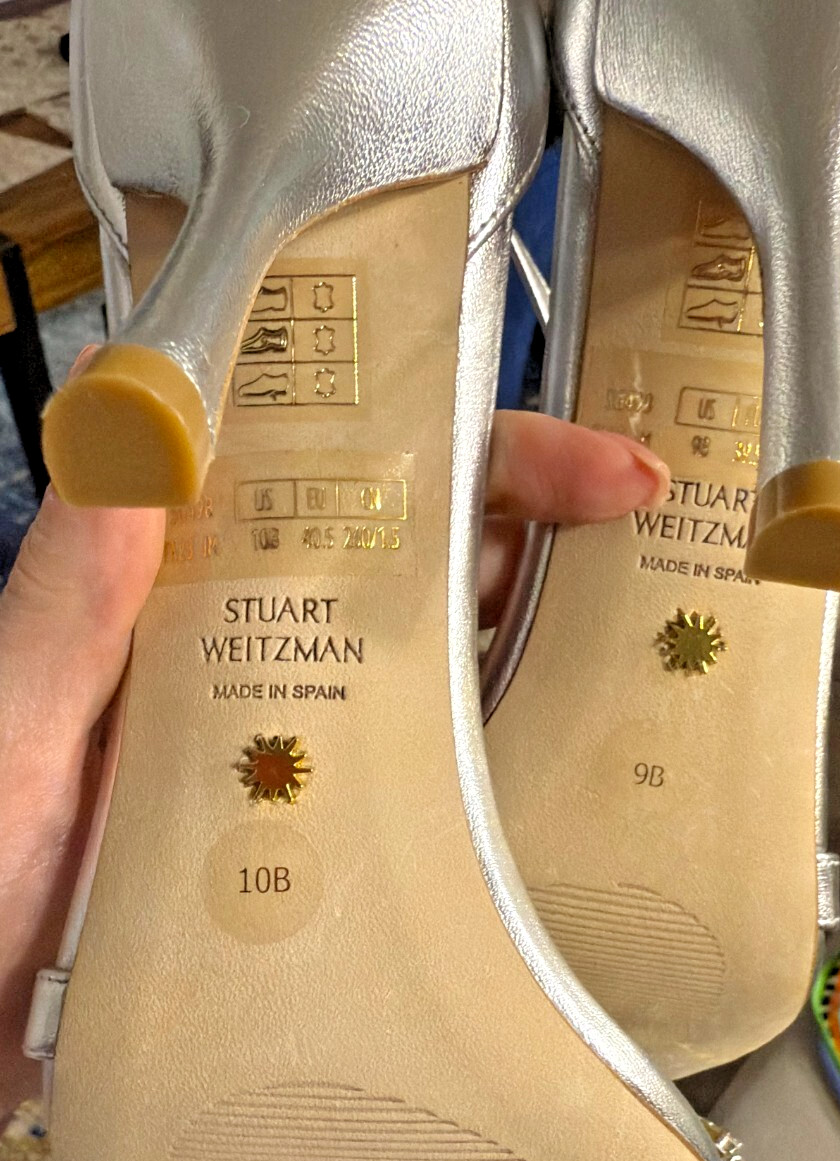 Stuart Weitzman Nudist Vow 100 Sandal Square Toe Crystal High Heel $650 Sz 9,10