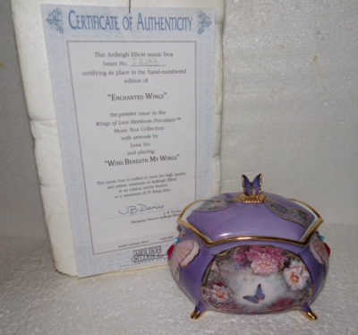 Ardleigh Wings of Love ENCHANTED WINGS Porcelain Music Box by Lena