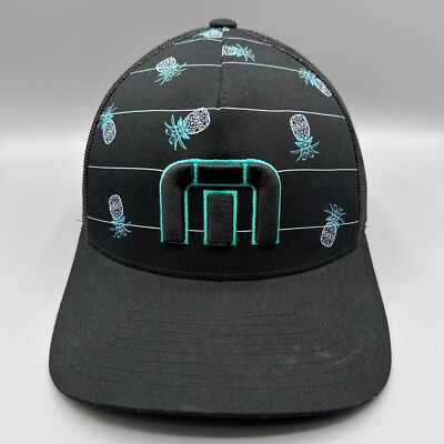 Travis Mathew Hat Cap Snapback Yupoong Black Pineapple