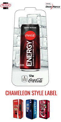 Royal Vendors - Coca Cola Energy Zero Sugar - 12 oz Can Vend Label