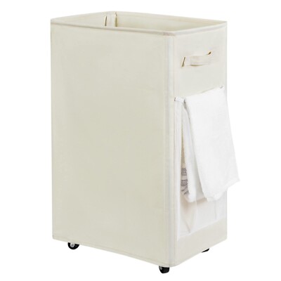 Chrislley 90L Rolling Laundry Basket Large Laundry Hamper with Wheels Collaps...
