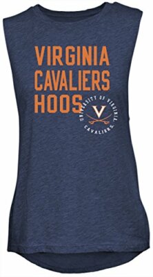NCAA Rocker Women's Sleeveless Drop Tail Tank, Marine Heather, Medium, Virgin...
