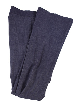 Avenue Montaigne Womens Sellini Pants Denim Flannel Long Flare Leg Sz 0 NWT $325