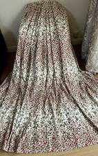 LOVELY BESPOKE ENGLISH COTTAGE CREAM, TAUPE, CRANBERRY LEAF / BERRY CURTAINS