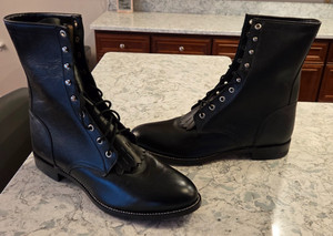 Mens Lace Up Roper Cowboy Boots | eBay display picture 3