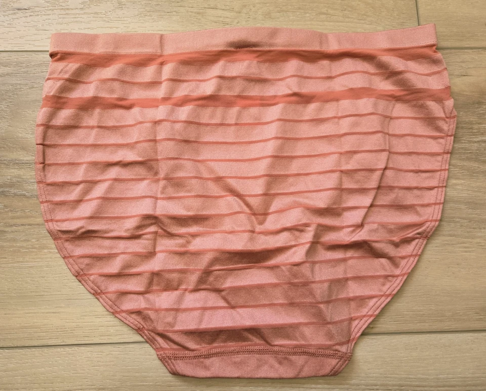 NUEVO CON ETIQUETAS Victoria's Secret Cobre Suave Sombra Rayas Pierna Alta Calzoncillos Bragas M Foto 2 de 3