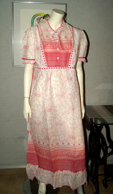 VOLANT - Vintage Nachtkleid * Negligee * Nachthemd rosa weiß geblümt 48/50