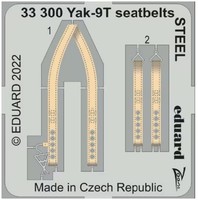 Eduard Accessories 33300 - 1:32 Yak-9T Seatbelts Steel - Neu