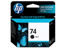 HP 74 Black Original Ink Cartridge, 200 pages, CB335WN 140