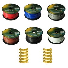 Harmony Car Primary 12 Gauge Power or Ground Wire 600 Feet 6 Rolls Multi Color