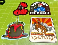 Rare Vintage Dutch Bros - Set of 4  Reproduction Stickers