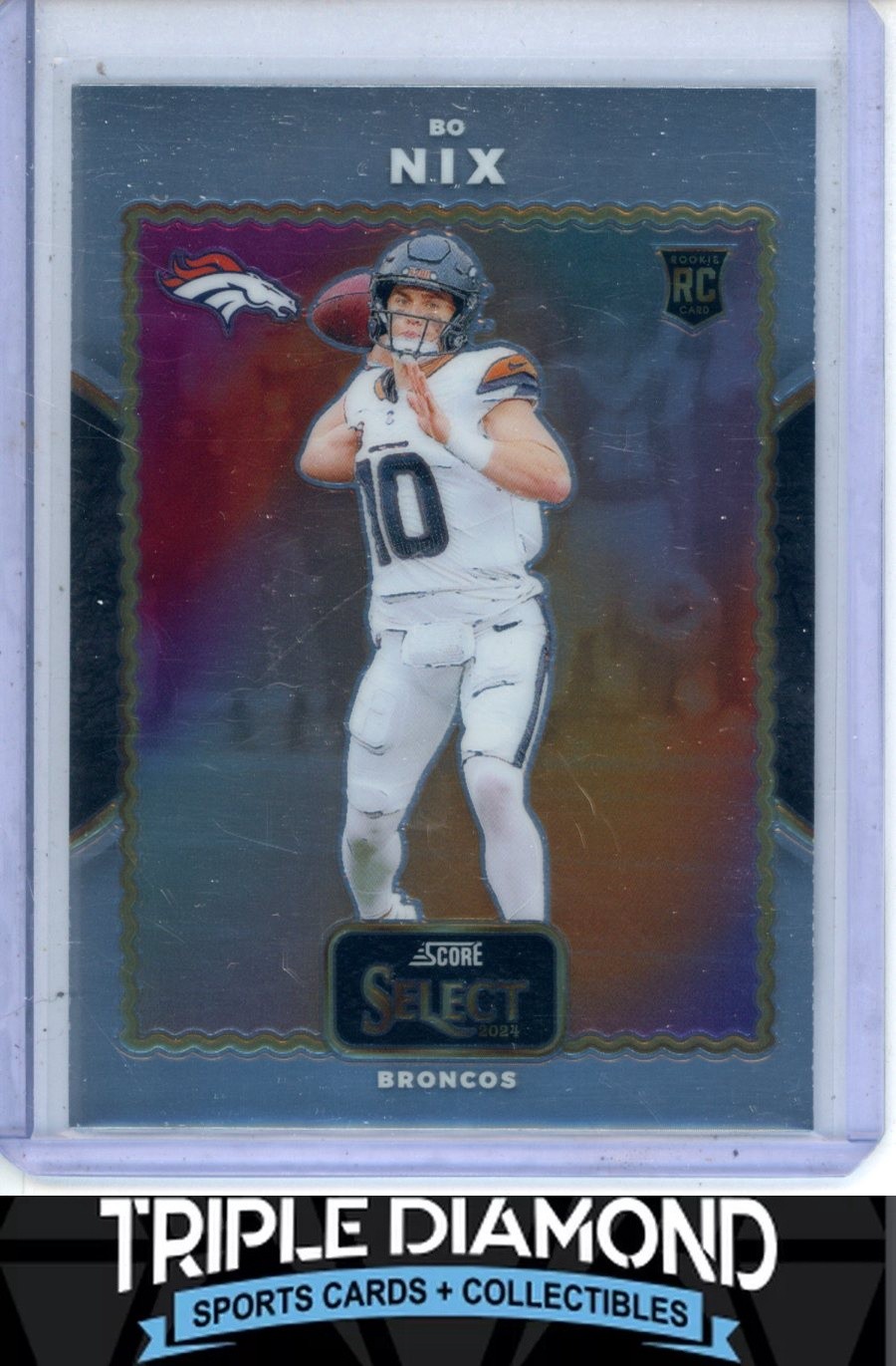 2024 Panini Select Bo Nix Rookie Score Select Throwback RC Broncos T481