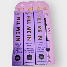 New Lot Of 3 Toppik Fill Me In Hairline Filler Black X3 Noir FREE SHIPPING