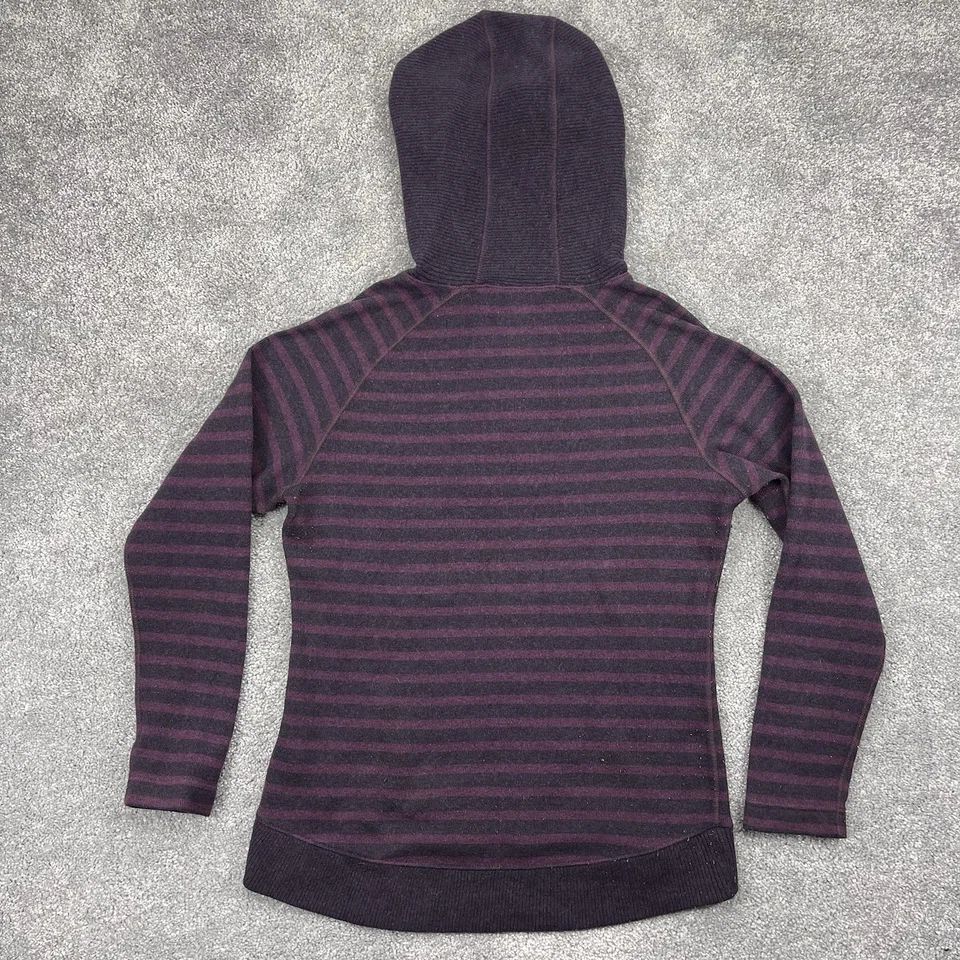 Sudadera con capucha Mountain Hardwear para mujer grande púrpura a rayas mezcla de lana pulóver al aire libre Foto 2 de 4