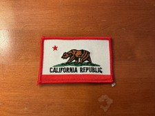 State Flag Theme CALIFORNIA REPUBLIC Brown Grizzly Bear Patch 00PV