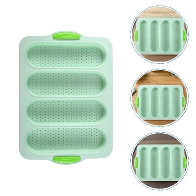 Silicone Baking Tools Heatproof Mold Hot Dog Bun Pan Bread Molds