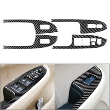 Black Carbon Fiber Window Lift Panel Switch Cover Trim For Honda Accord 2003-07