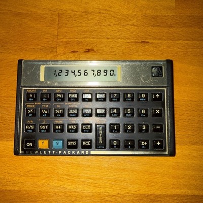 Vintage Hewlett Packard HP 12C Calculator w/ Case TESTED & WORKING