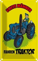 Blechschild 30X20 Cm Echte MäNner Fahren Traktor Frauen Spruch Zitat Deko Gesche