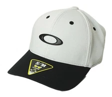 Oakley Tin Can Mens Flexfit Hat Cap Gray L/XL