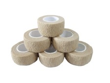 6 Pack 1" X 5 Yards Self Adhesive Bandage Wrap Breathable Cohesive Vet Wrap for