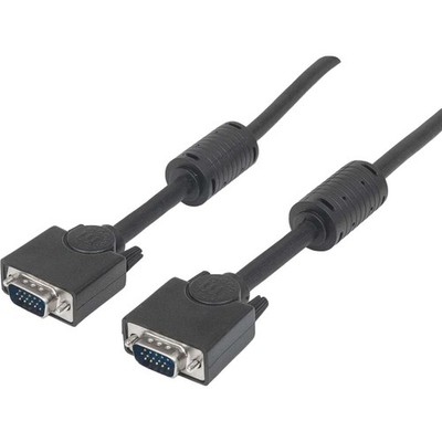 Manhattan SVGA Cable HD15 Male to HD15 Male Monitor Connection