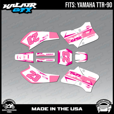 Graphics Kit for Yamaha TTR90 (2000-2008) TTR 90 Evader Series - Pink Magenta