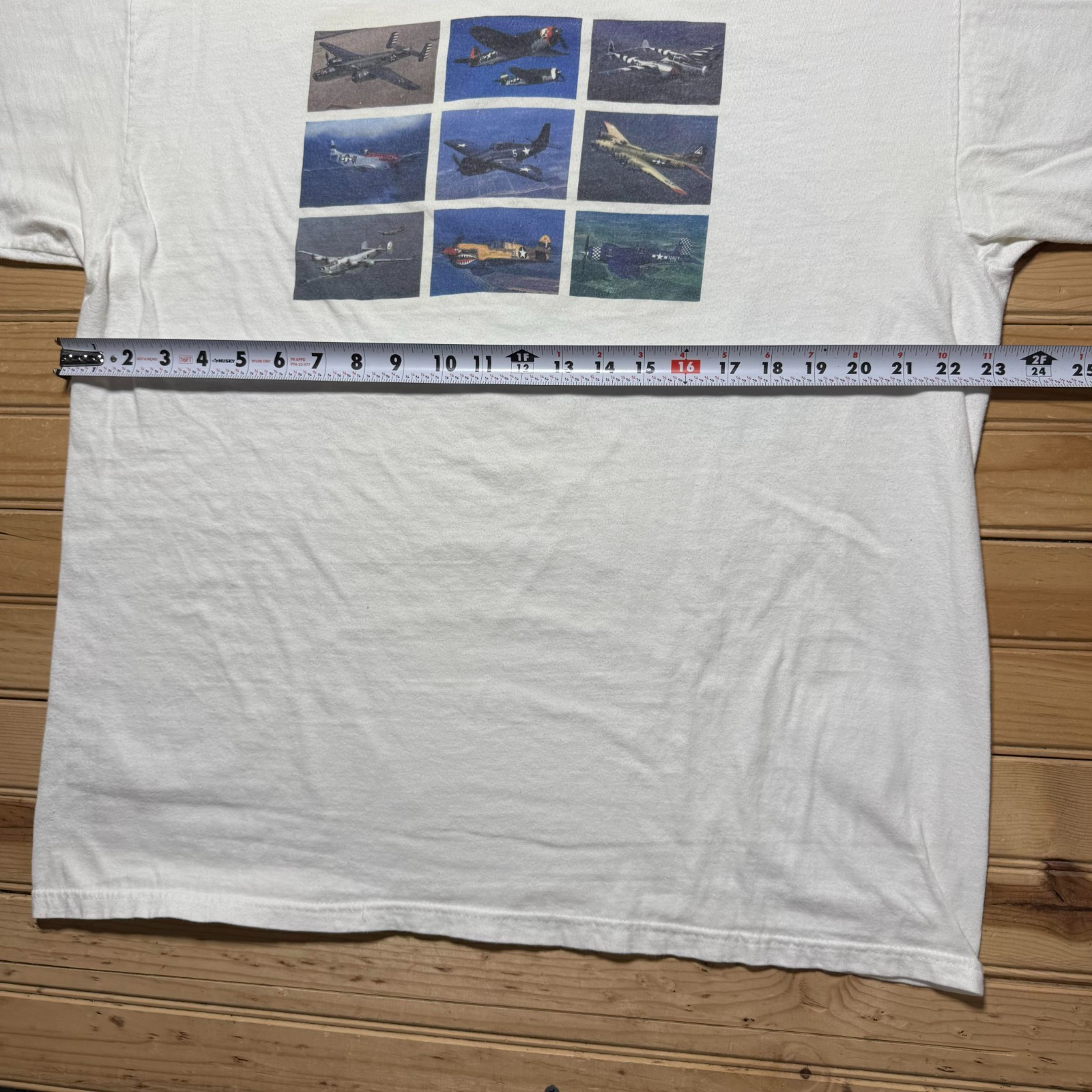 Vintage 90s Y2K US Navy VF-53 Blue Knights F4U Corsair WWII Fighter Shirt XL