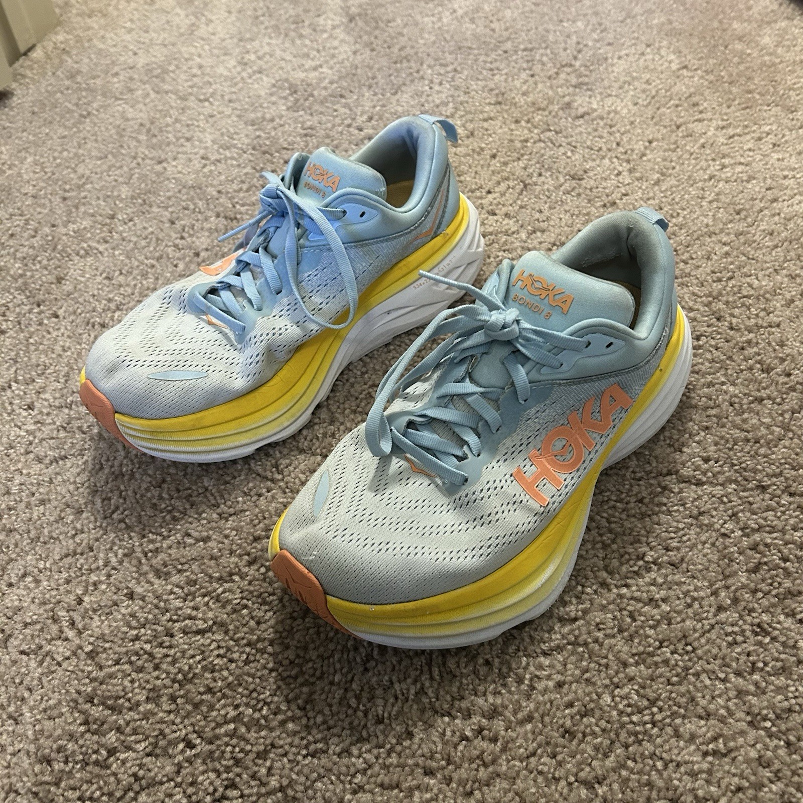 Hoka Bondi 8 Wide Women's Size 9 Summer Song/Country Air Light Blue Shoes thumbnail 2