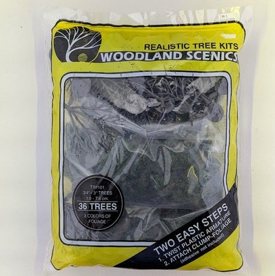 Woodland Scenics Realistic Tree Kit TR1101 36 3/4-3'' Trees 3 Shades of Foliage
