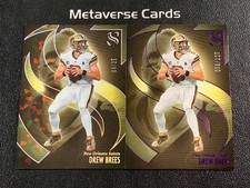 2025 Panini Silhouette Drew Brees /25 /125 Orange Purple LOTx2