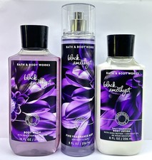 Bath  Body Works BLACK AMETHYST Body Lotion, Body Wash, Fragrance Mist 3 pcs 