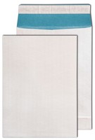 Mailmedia Faltenversandtasche B4 FadenverstäRkt Weiß/Blau 100 Versandtaschen