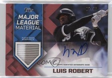 2022 Topps Series 1 Major League Material Red 7/25 Luis Robert Auto 0ui5