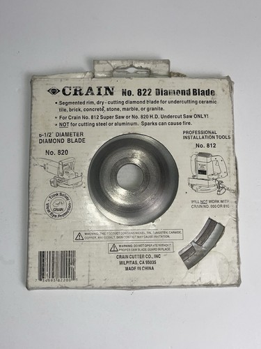 Crain 822 6-1/2-Inch Diamond Jamb Saw Blade for,820,825 saw and 812 Super Saw