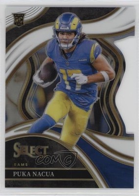 2023 Panini Select Club Level White Prizm Die-Cut /199 Puka Nacua Rookie RC 1o8k