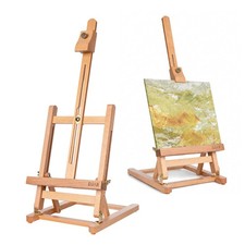 25 Inch Tabletop Easel Painting Adjustable Beech Wood Drawing Display Stand