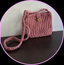 Women's Handmade Crochet Bag Pink