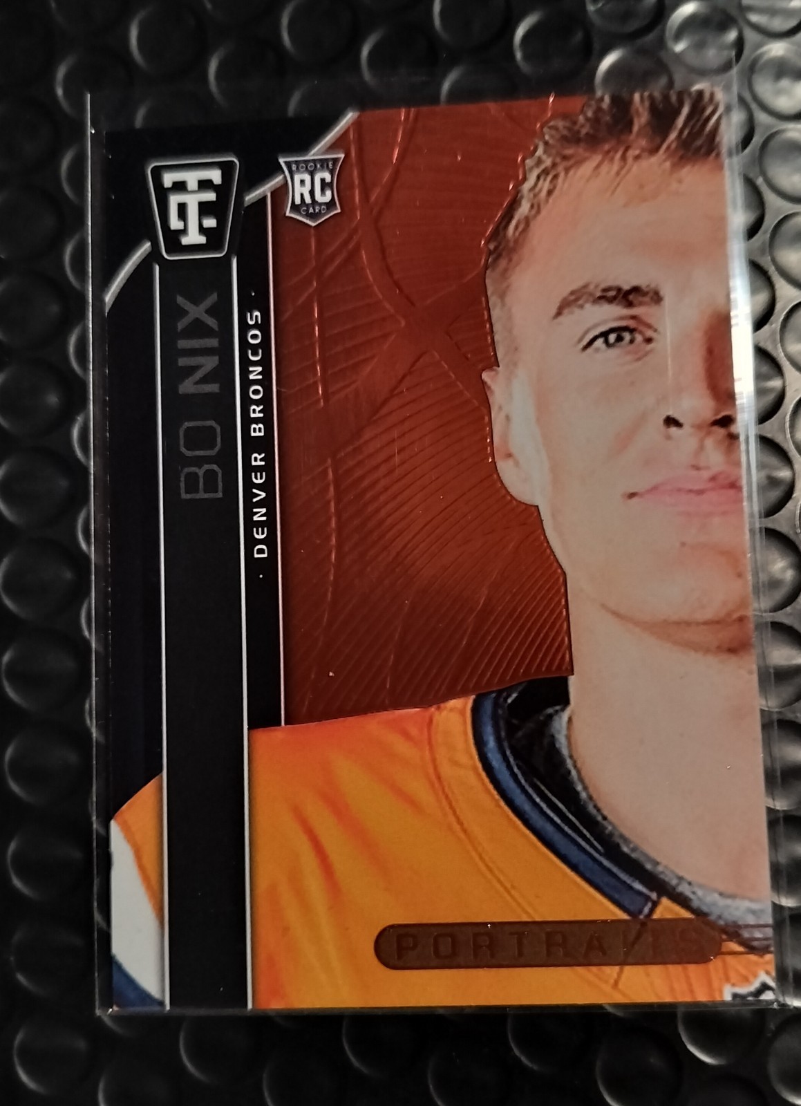 Bo Nix Panini Totally Certified Portraits #2 Mirror Red