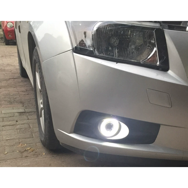 Для 09-14 Chevrolet Cruze светодиодный бескорпусный противотуманный прожектор Halo Angel Eye кольцо L & R - Изображение 2 из 4