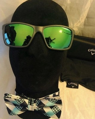 CALLAWAY RAP GOLF SUNGLASSES GRAY/GREEN NEON UNISEX  + CASE + CLN CLOTH NEW