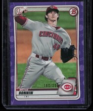 BRYCE BONNIN 2020 BOWMAN DRAFT PURPLE RC 160/250 CINCINNATI REDS #BD-74 1ST