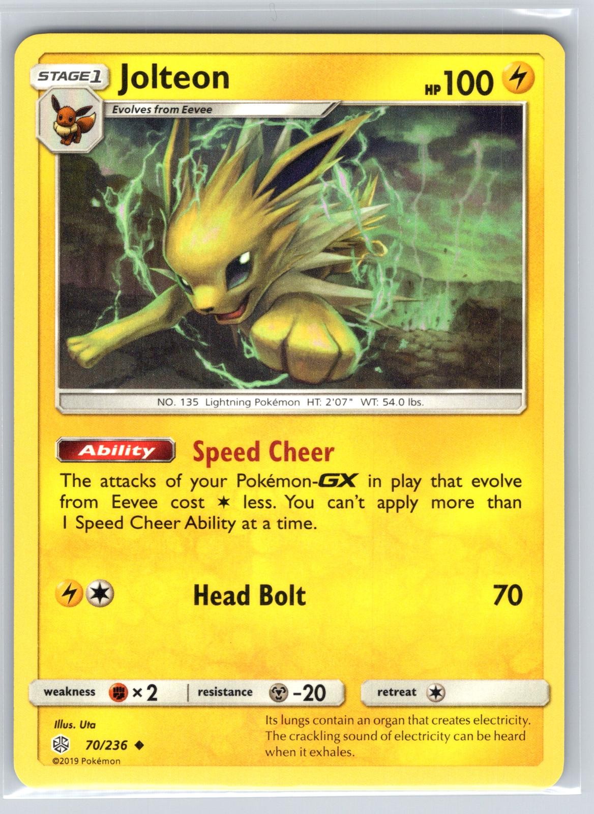 Jolteon 70/236 Uncommon Cosmic Eclipse Near Mint - Uta